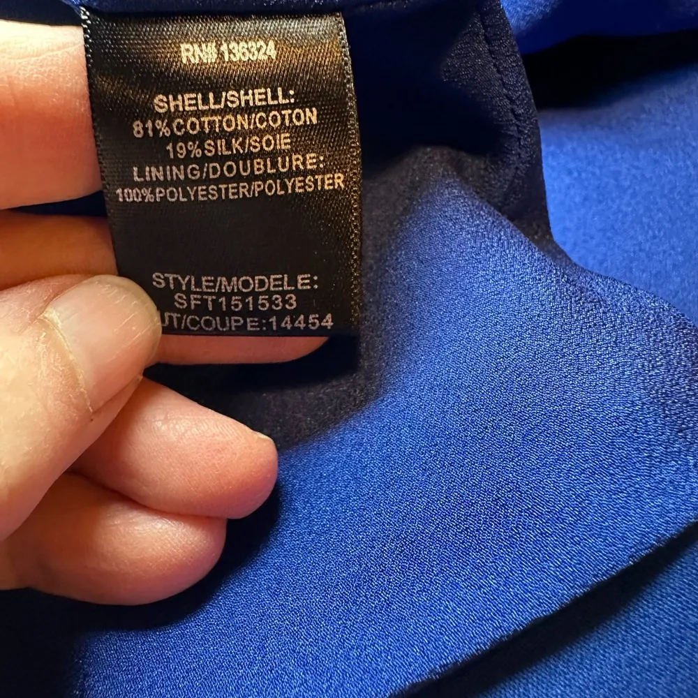 Halston Heritage Cobalt Royal Blue Belle Dress Size Tag Missing - Approx Size 4 - Image 8