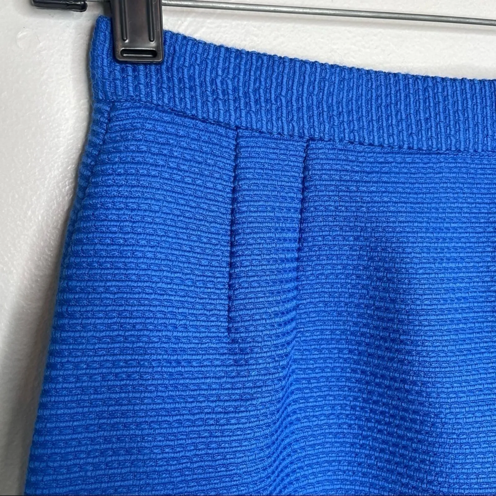 VALENTINO Miss V Pencil Skirt Womens 4 Office Siren Professional Work Chic Event Blue - Image 2