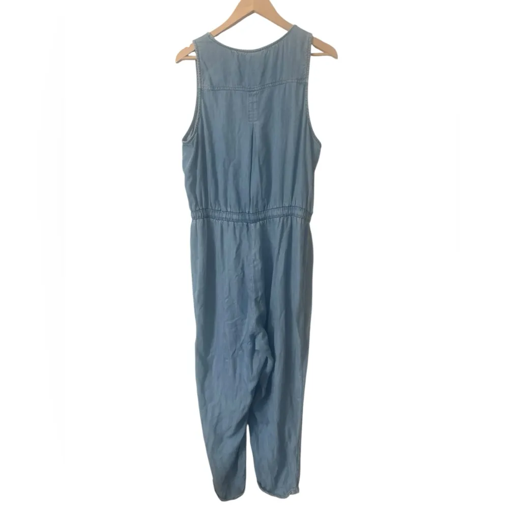 Knox Rose Women’s Denim Blue Sleeveless Jumpsuit Size‎ Large - Image 2