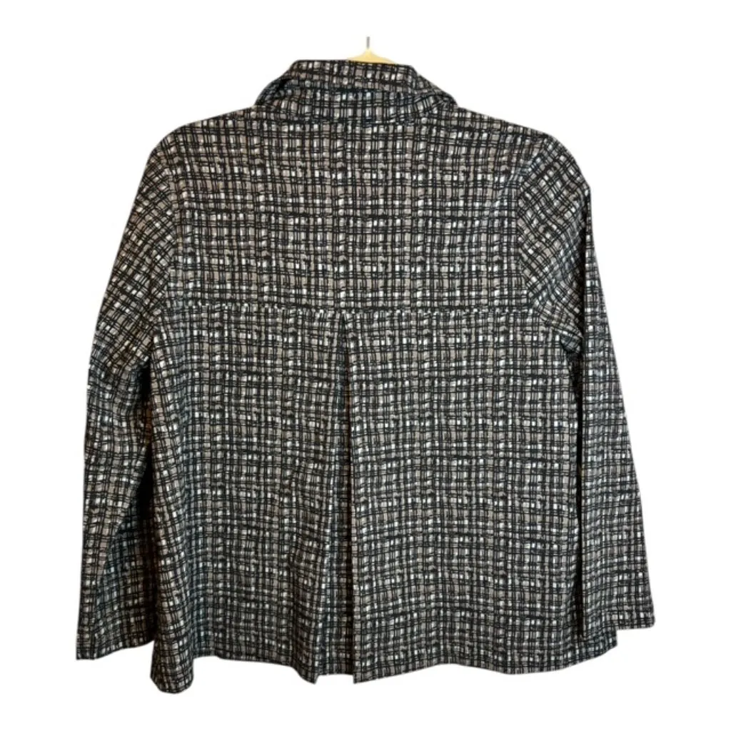 Habitat Blazer Pants Set Women's Size XS Extra Small Plaid Wide Leg Brown - Image 3