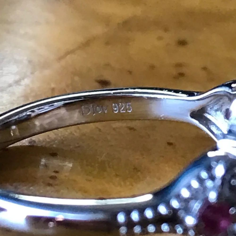 Norwegian Thulite Sterling Silver Ring Size 7 Pink - Image 6