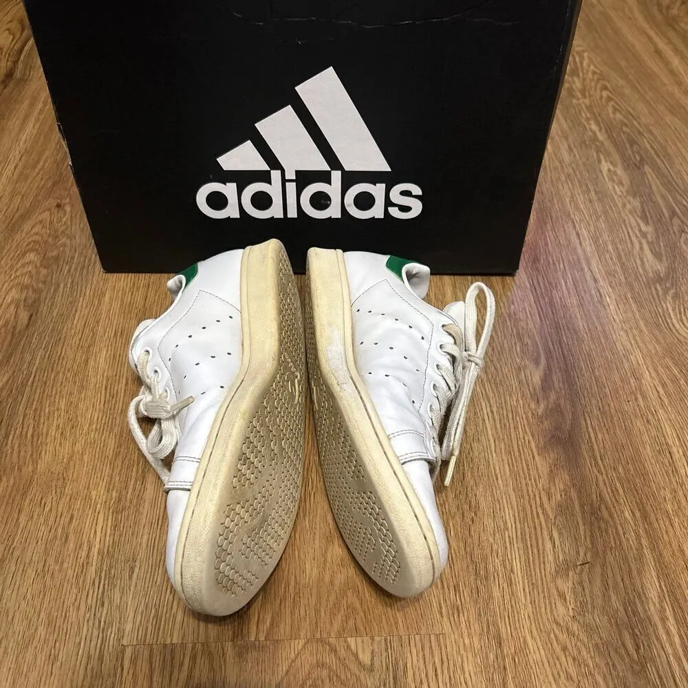 ADIDAS Stan Smith white green lace up shoes sneakers women’s 8 / men’s 7 - Image 6