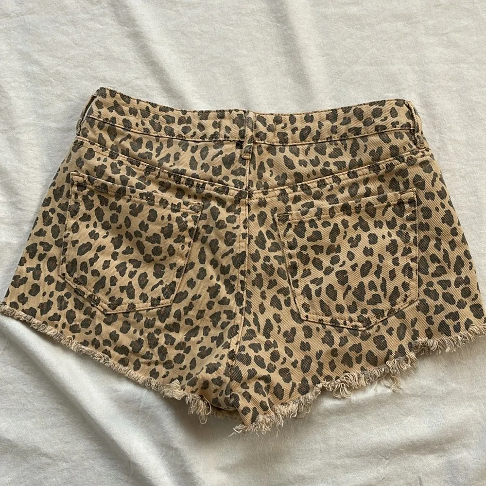cheetah print pacsun high rise festival jean shorts size 26 - Image 4