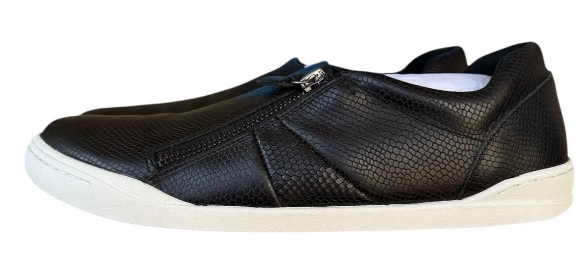 Softwalk Arezzo Women's Shoe Black Leather Slip On Zip Comfort Sneaker Size 9.5 - Image 1