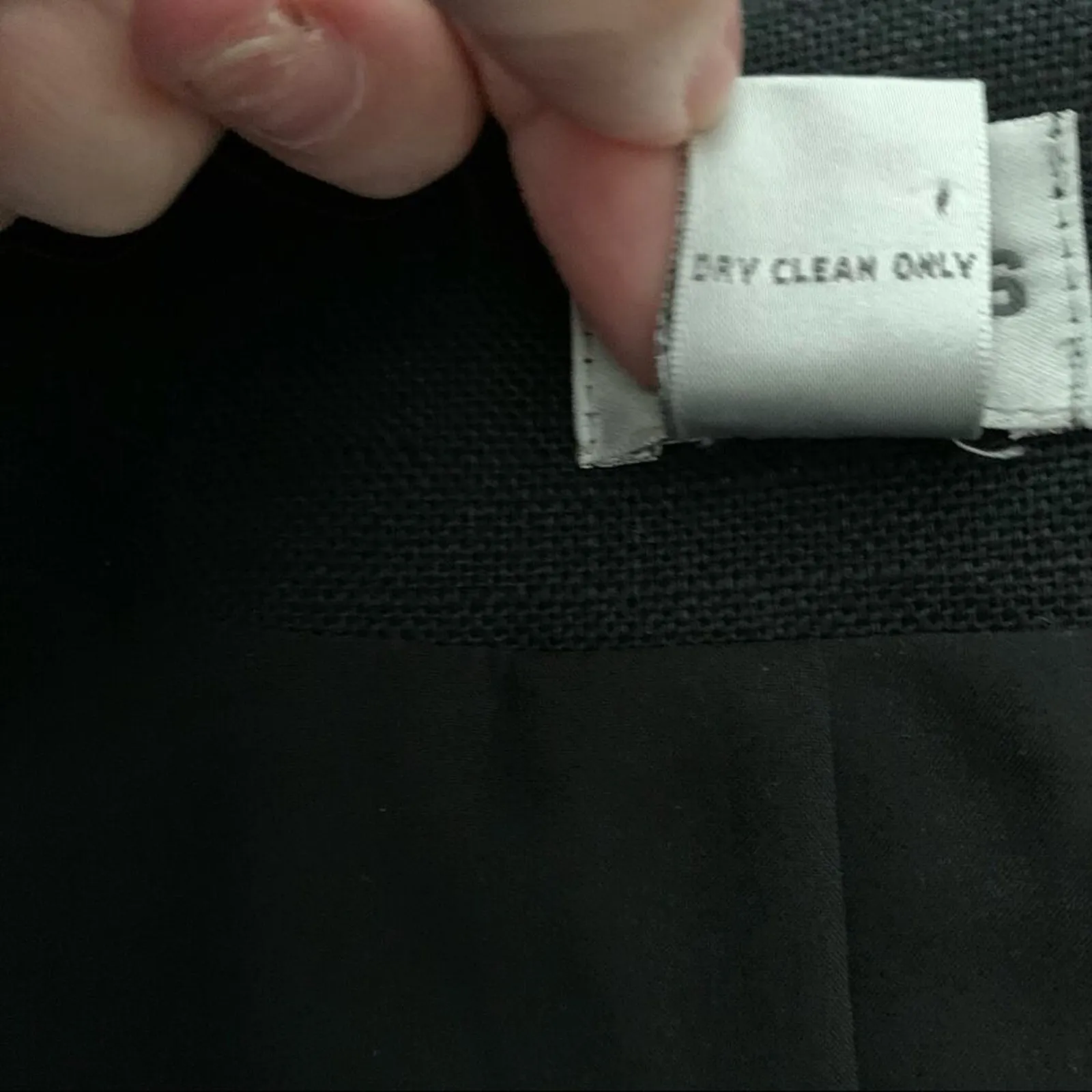 Chicos Lined Black Linen Jacket Chain Link Detail - Image 9