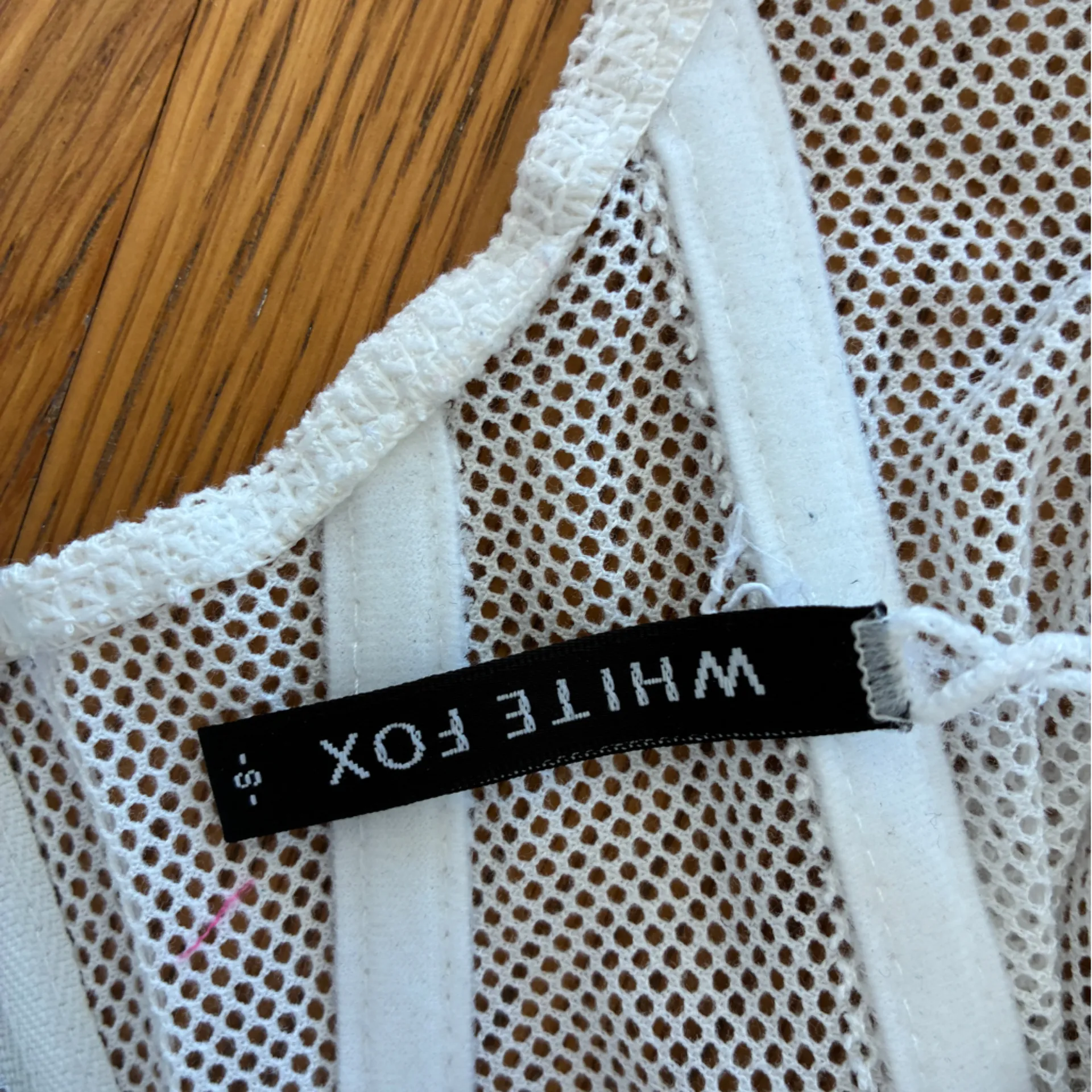 White Fox White Mesh Corset Top - Image 2