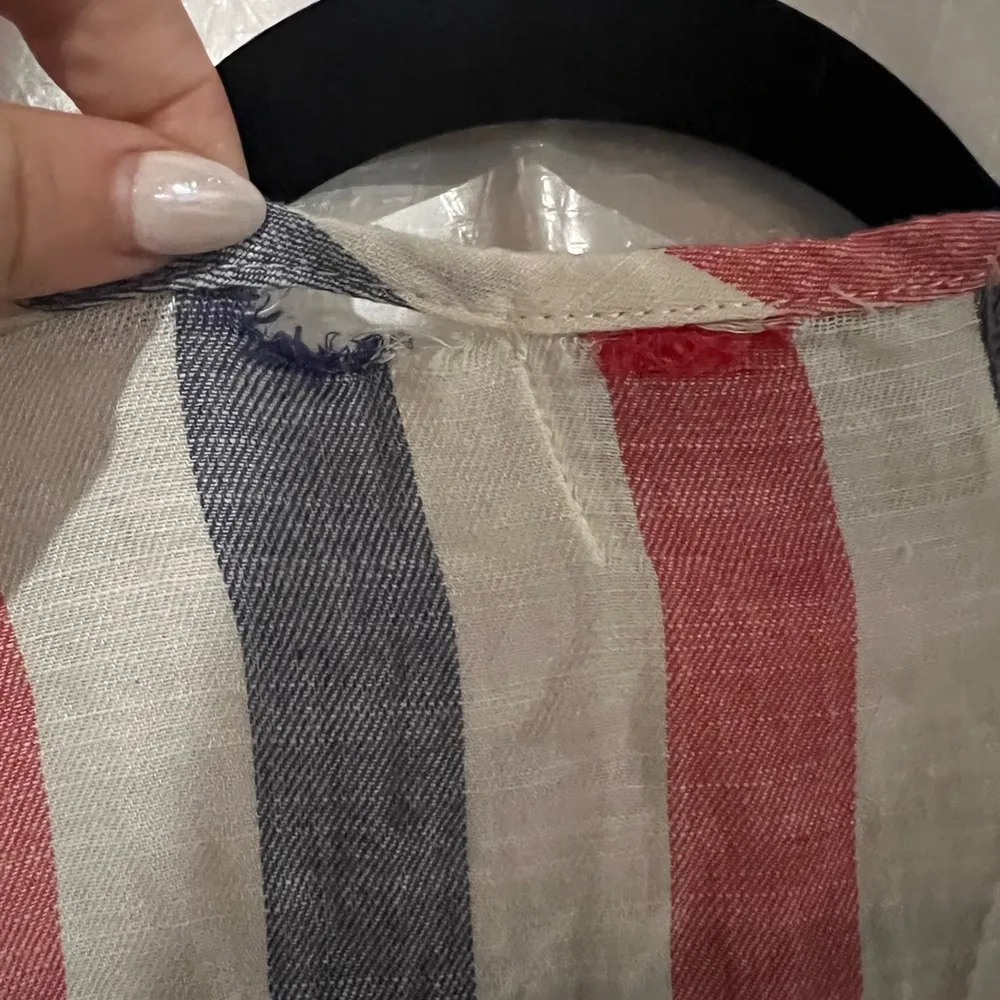 Solid & Striped Red, White & Blue Striped The Erin Gauze Robe Size Small - Image 5