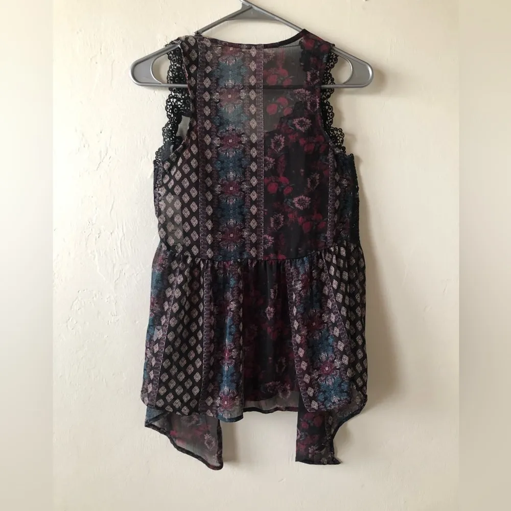 NO BOUNDARIES Womens Sheer Coverup With Velour Cami Size 21 Juniors - Image 8