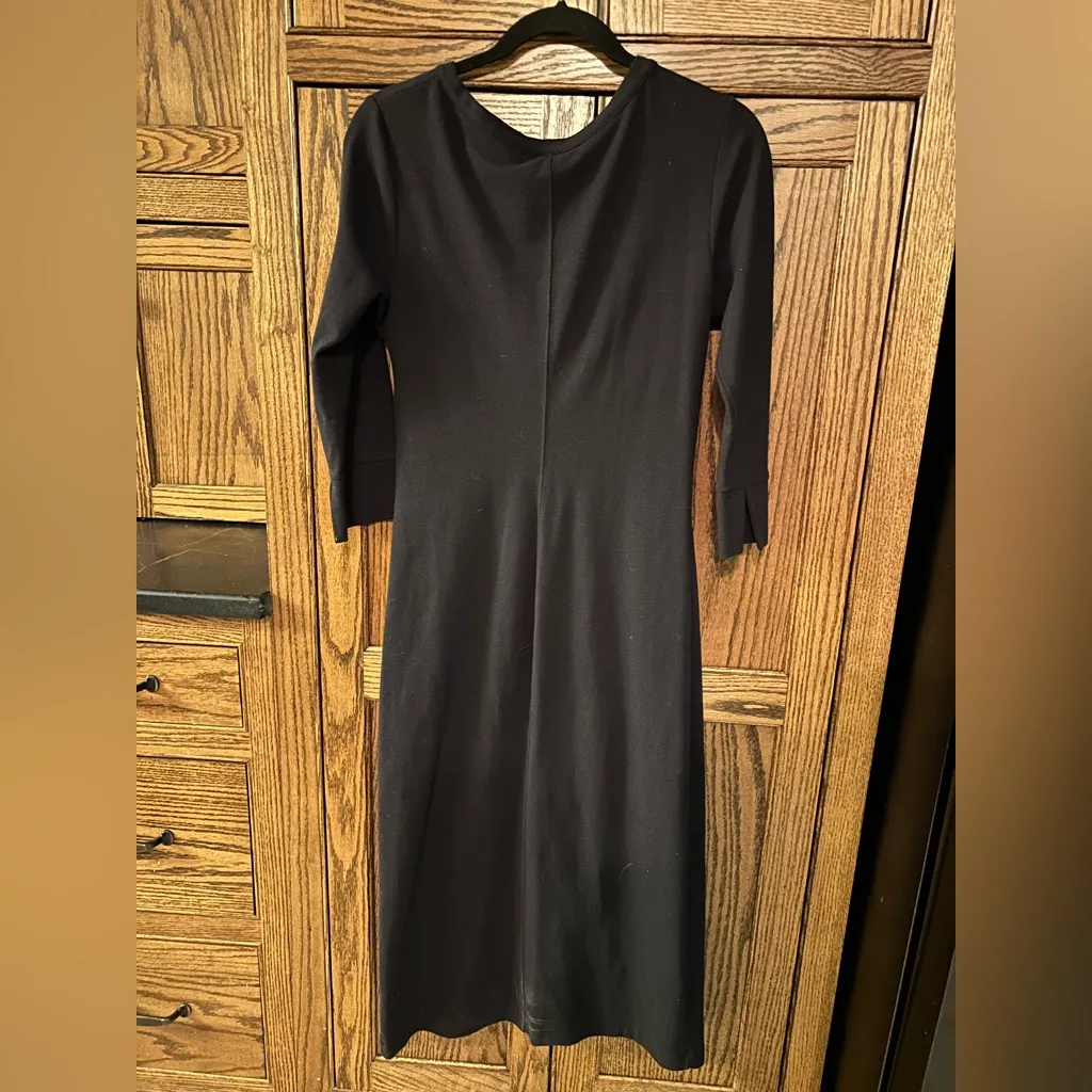 Peruvian Connection Black Faux Wrap Maxi Dress Pima Cotton Size Medium - Image 5