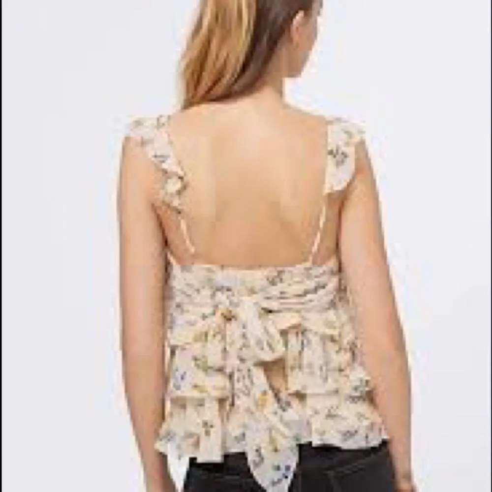 Rebecca Minkoff Alexis Peach Floral Tiered Tank Top - Image 3