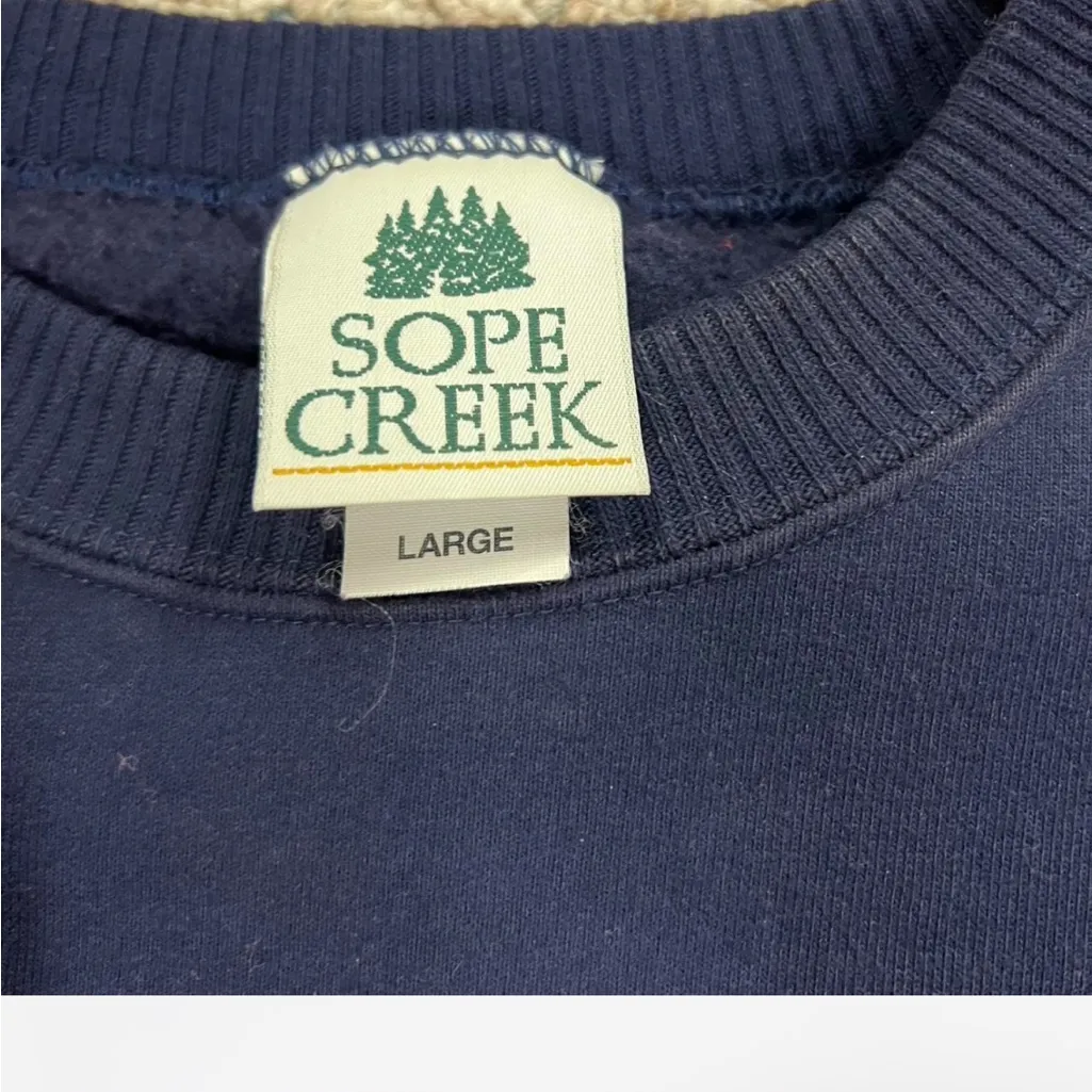 Navy USA American Queen Sweatshirt large Blue - Image 3