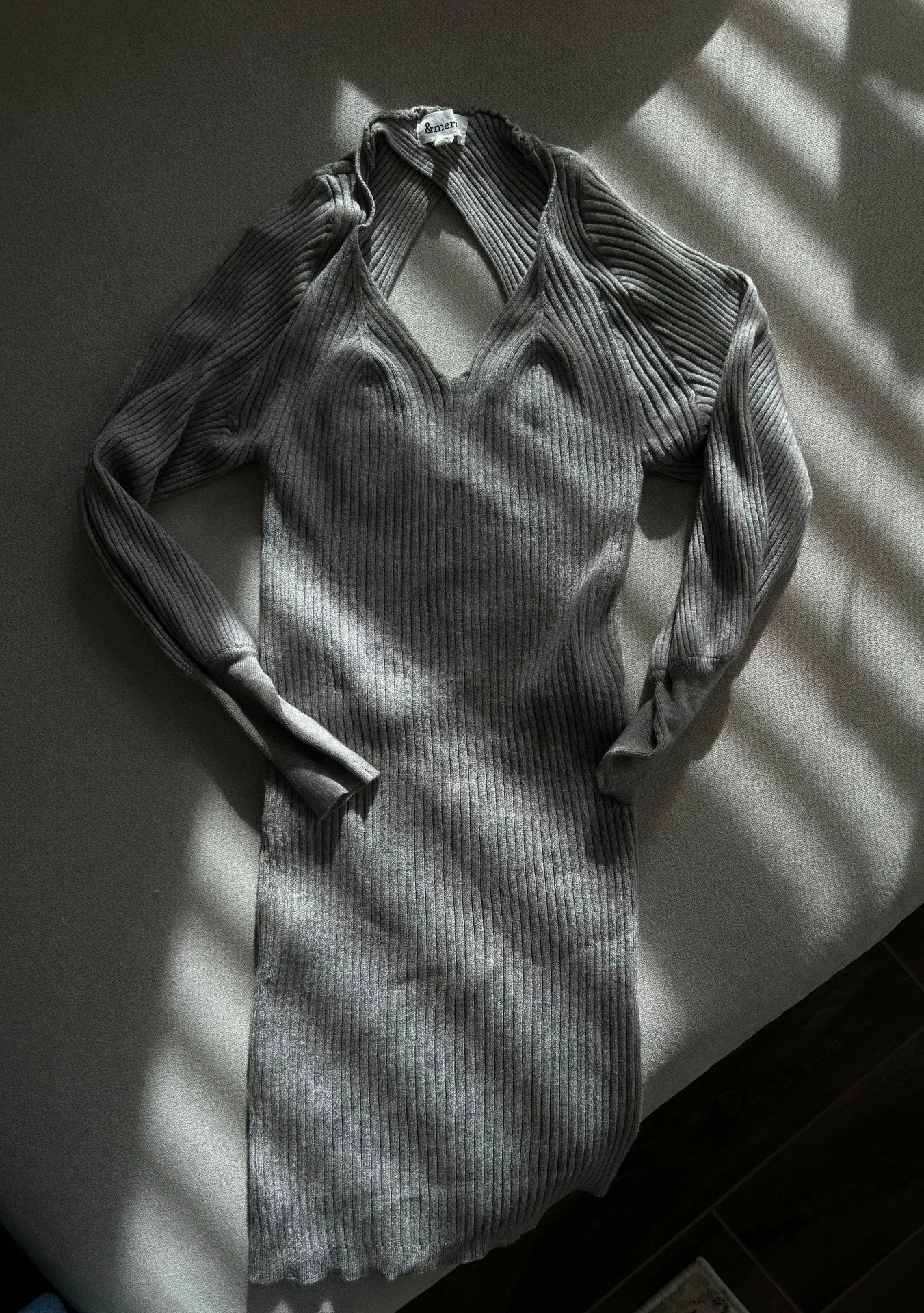 Gray Midi Sweater Dress - Image 3