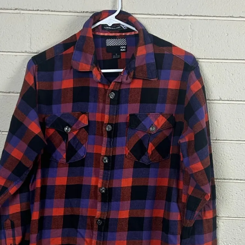 Billabong Design Works plaid flannel size S - Image 7