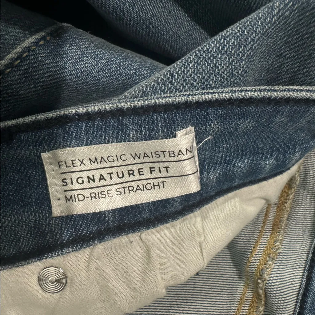 NEW‎ Lane Bryant Signature Fit Body Icon Mid Rise Straight Jean Ripped Size 22 - Image 7