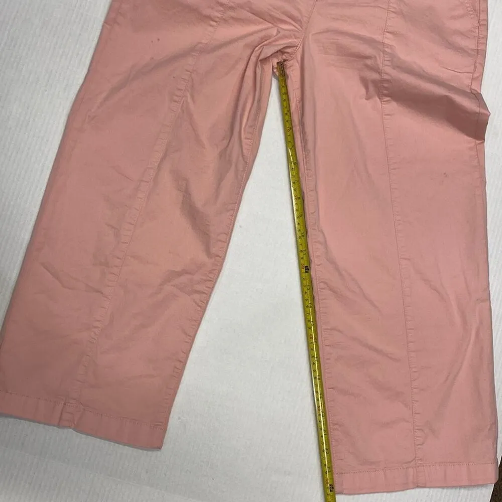BODEN PINK STRAIGHT LEG COTTON CROP TROUSERS STRETCH SIZE 10 (b12) - Image 6