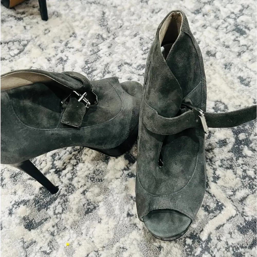 Suede Open Toe Bootie - Image 11