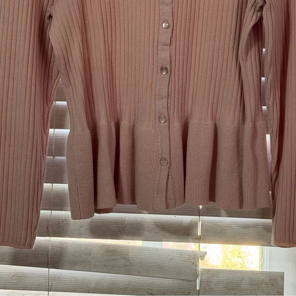 Cable & Gauge Light Pink Button-Down ribbed Shirt size XL - Image 5