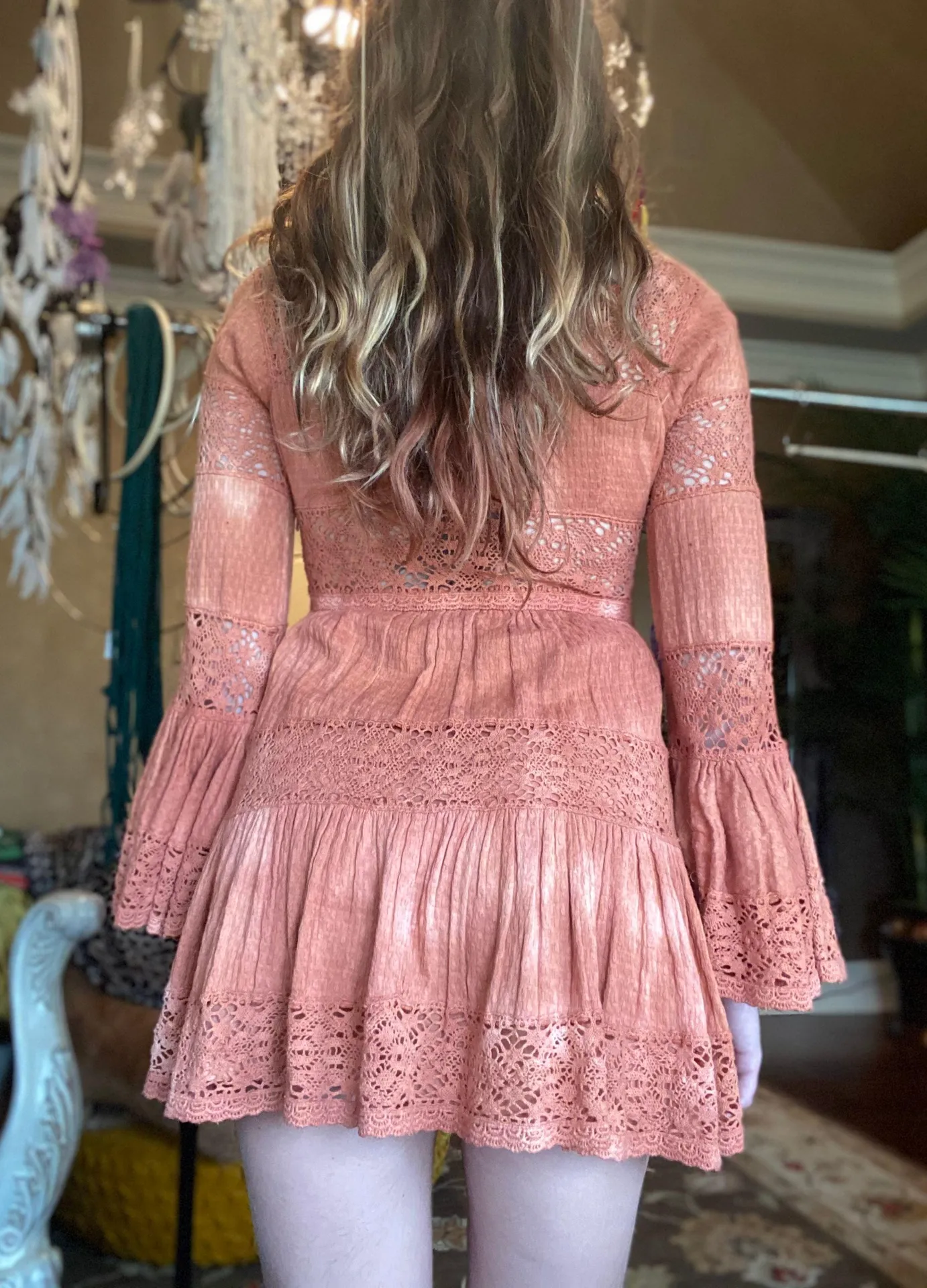 Lace Mini Dress Unique Small - Image 3