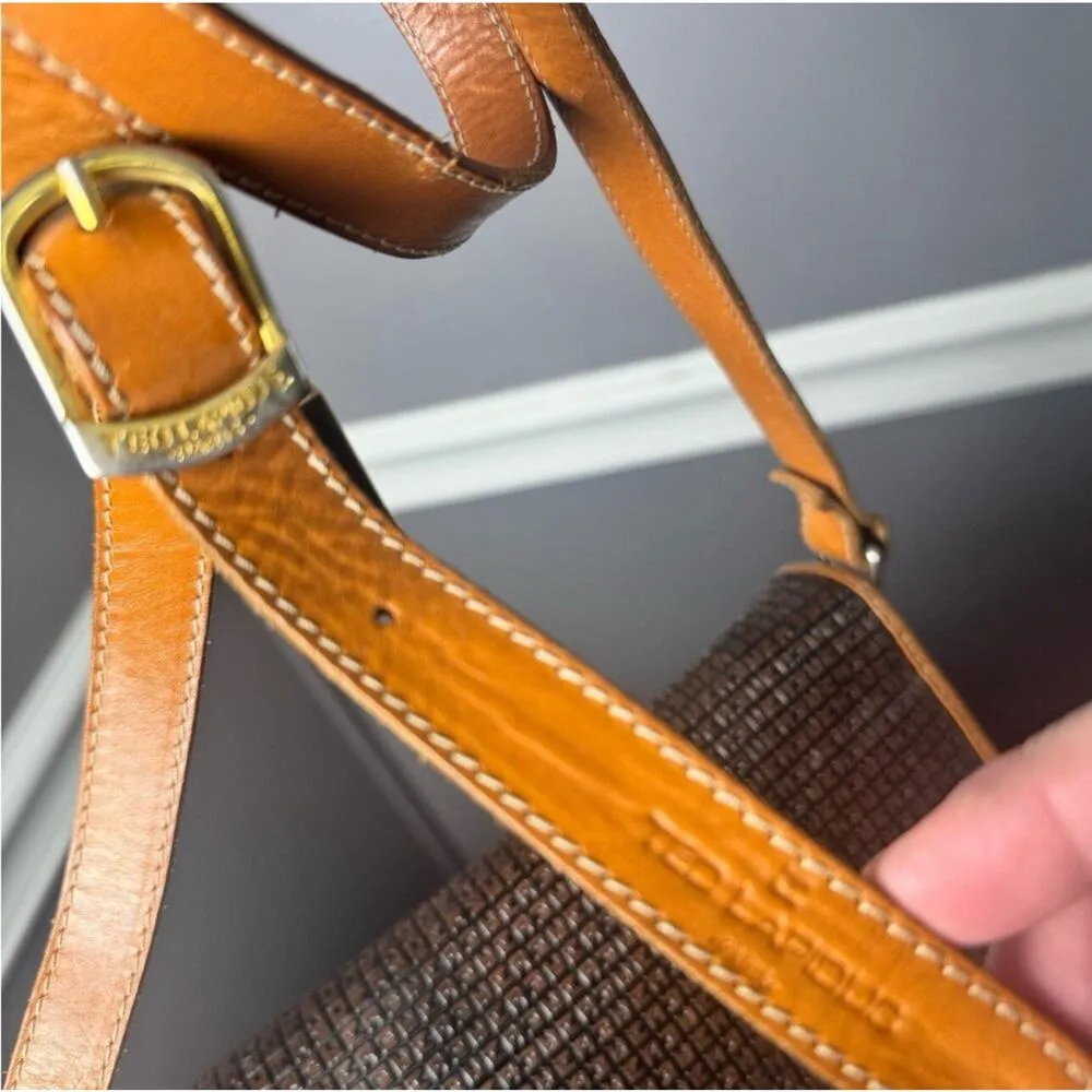 70s Vintage Original Ted Lapidus adjustable strap purse Brown - Image 4