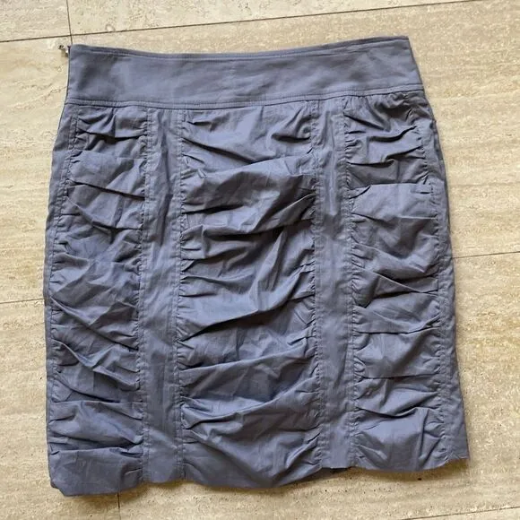 Cotton Club Size L Gray Faux Wrap Ruffle Hem Midi Skirt‎ - Image 7