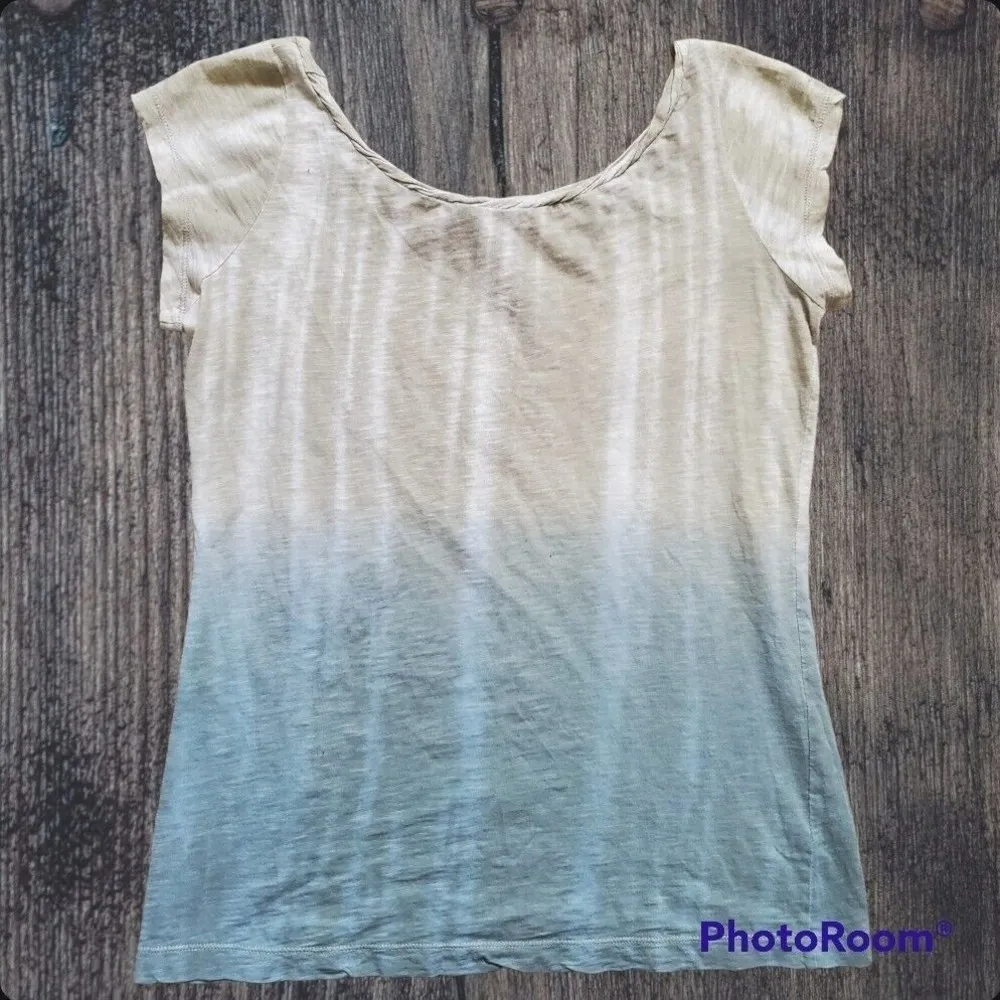 ISDA & CO Scoop Neck Cotton Short Sleeve T Shirt Top Blouse Dye Print Wo… - Image 2