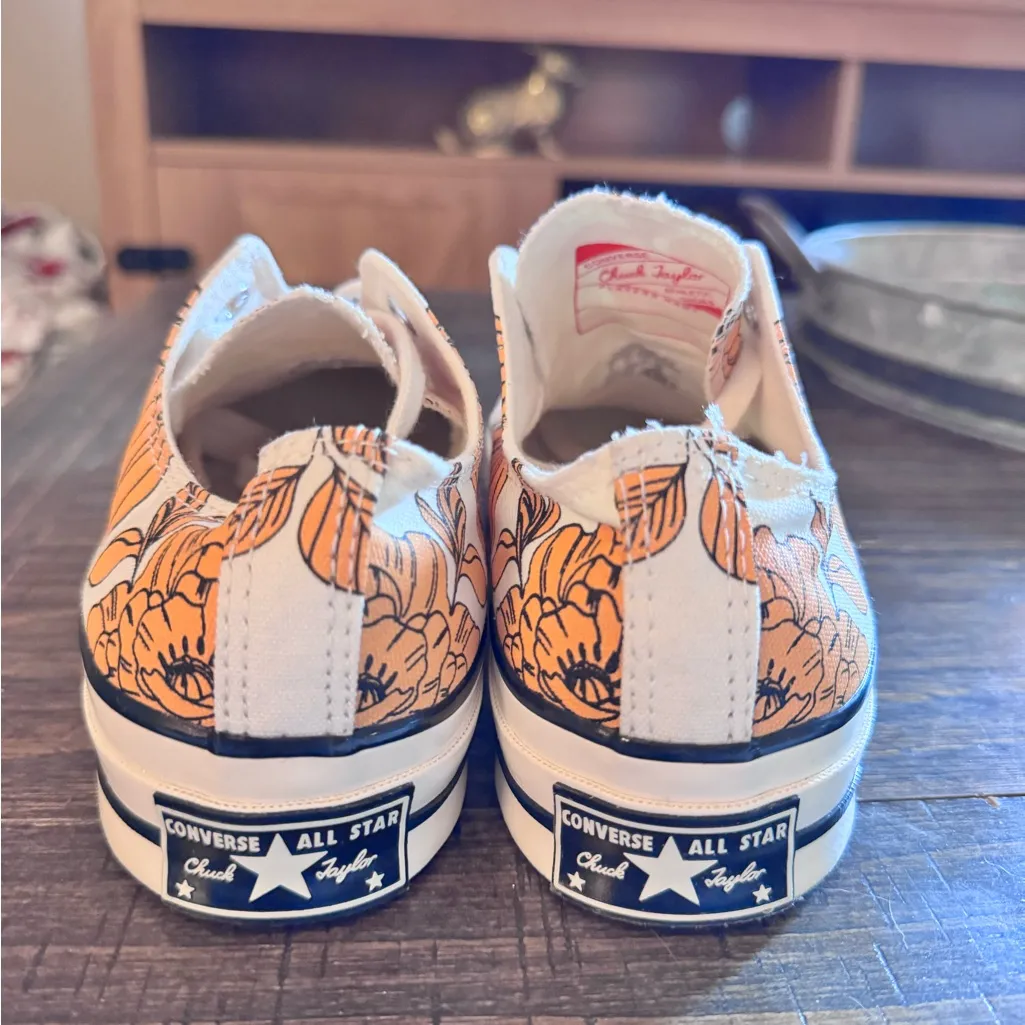 NWOB Converse Chuck 70 Floral Print Low Top Sneakers size 8 - Image 10