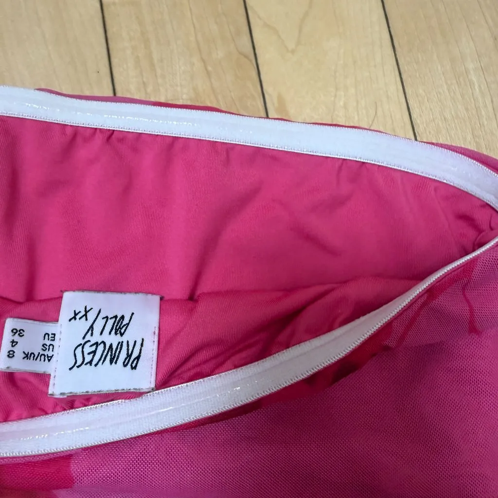 PRINCESS POLLY Mesh Floral Tube Top Cropped Size Small / 4 - Image 5