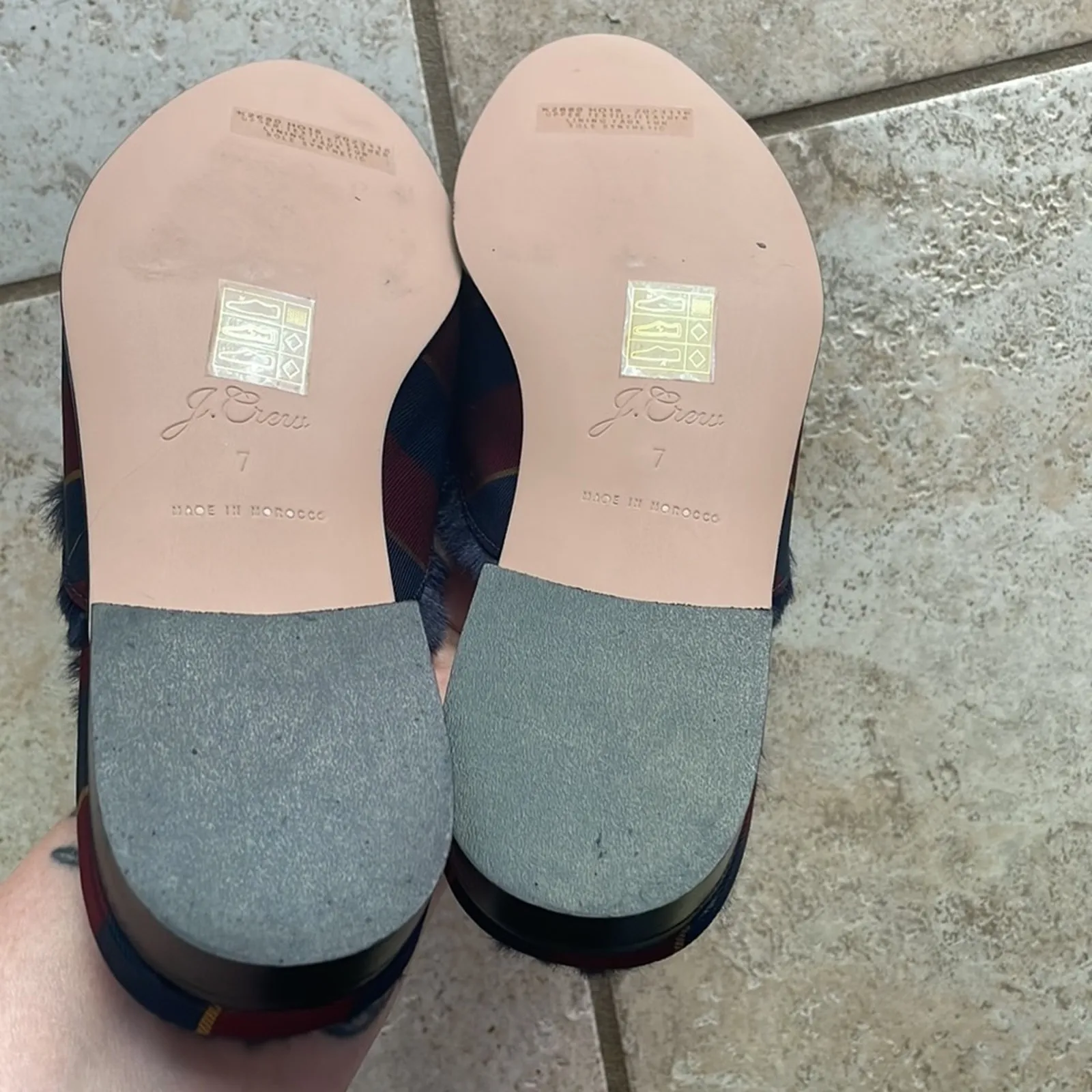 J. Crew Shoes Faux Fur Academy Penny Loafer Mule In Stripe - Image 8