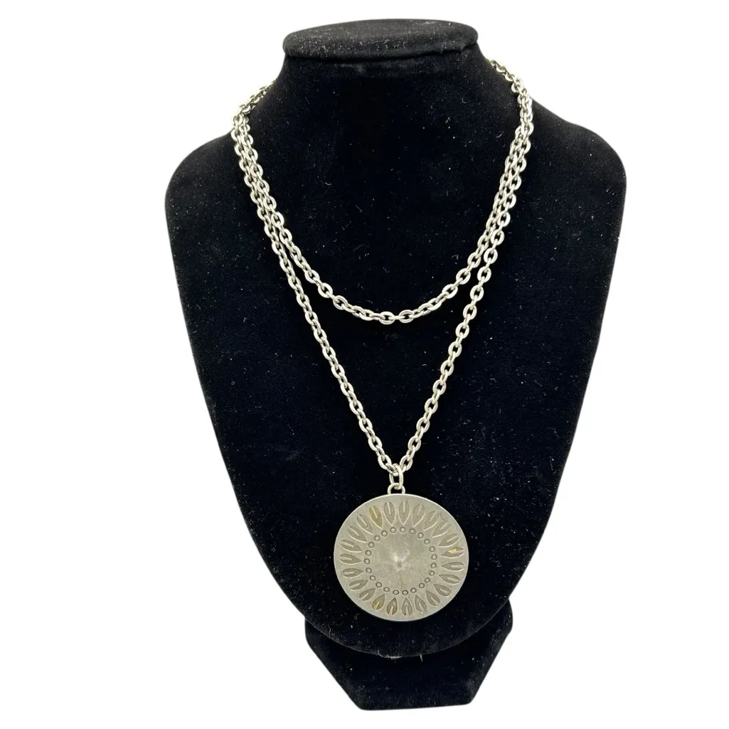 Vintage Jørgen Jensen Danish Pewter Necklace | Unisex Scandinavian Pendant Silver - Image 7