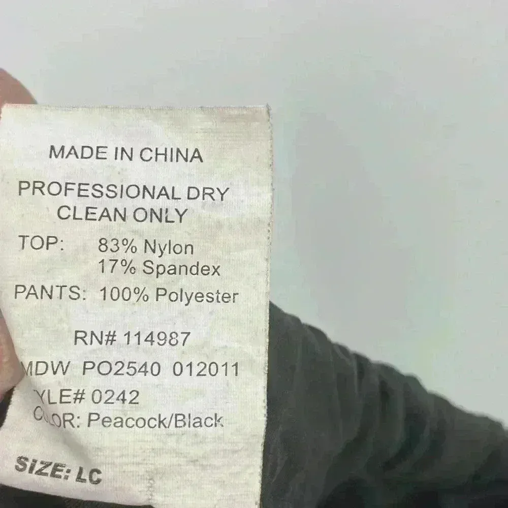 Revolution Women's Dancewear Black Peacock Pockets Pants Size‎ LC - Image 9