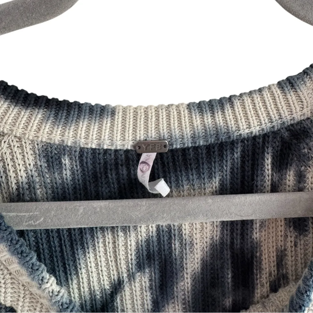 young‎ fabulous broke tie dye cropped distressed oversized cotton sweater Medium - Image 4