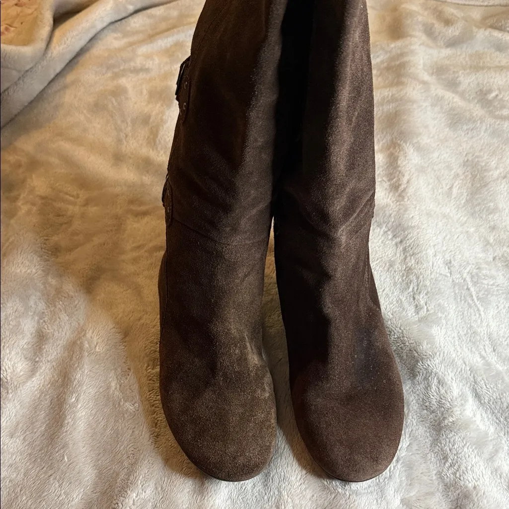 Michelle D Dark Brown Lace Up Boots Size 8 - Image 2