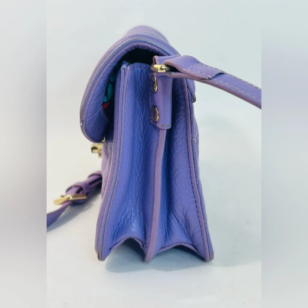 Vera Bradley Quilted Tess Crossbody Purse in Purple/Lavender Leather - Image 5