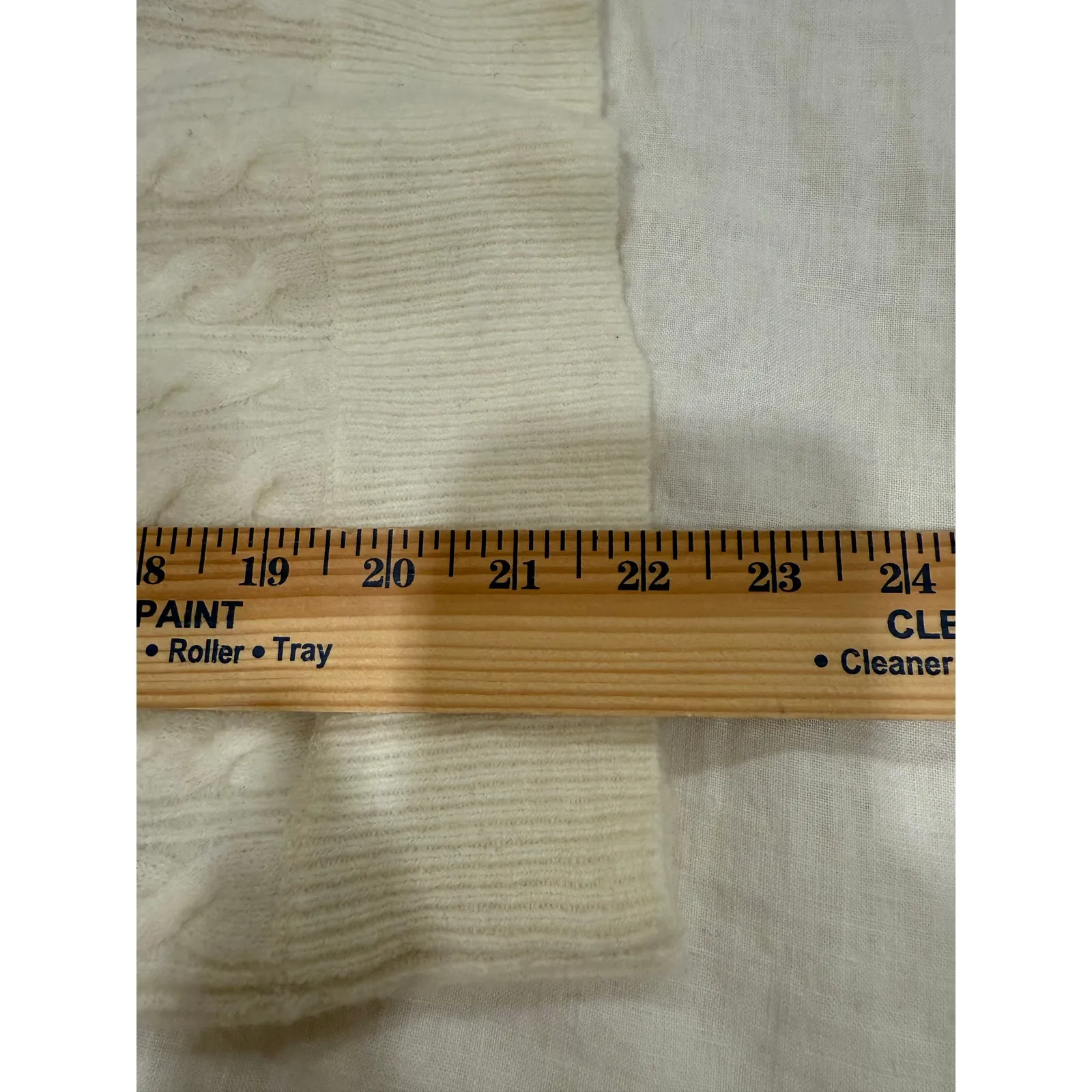 J.Crew Sweater Womens Small Cream Wool Alpaca Cable Knit Ruffle Front Turtleneck - Image 7