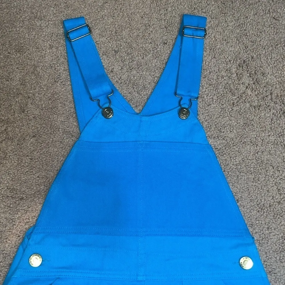 Big Bud Press Shortalls Unisex Oversized Teal Blue XS‎ - Image 4