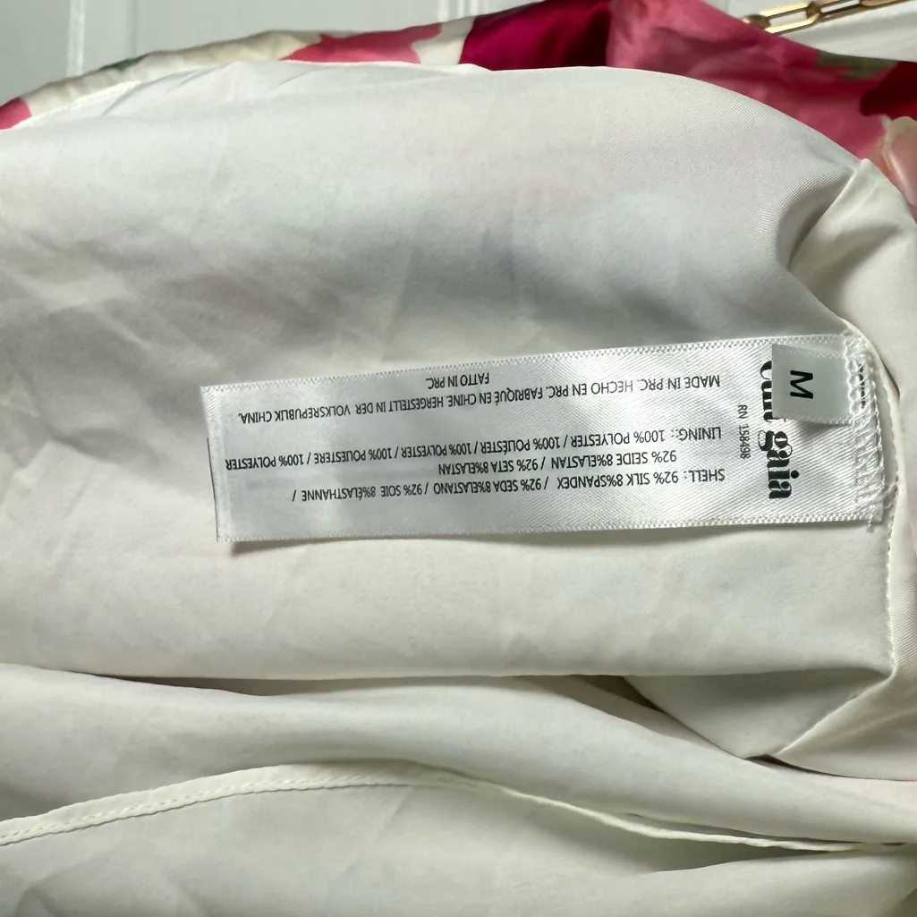 Cult Gaia Minna Silk Dress in Floral Rosette M - Image 10