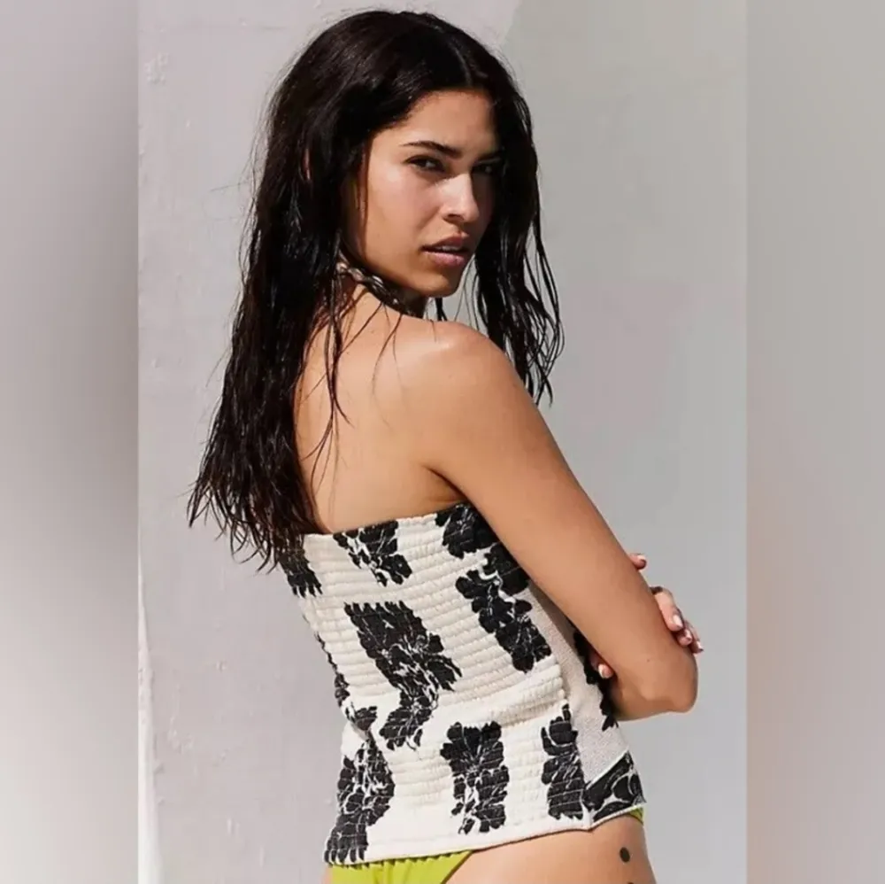NWT Free people Poppy Tube Top Color: Ivory Combo Size M - Image 3