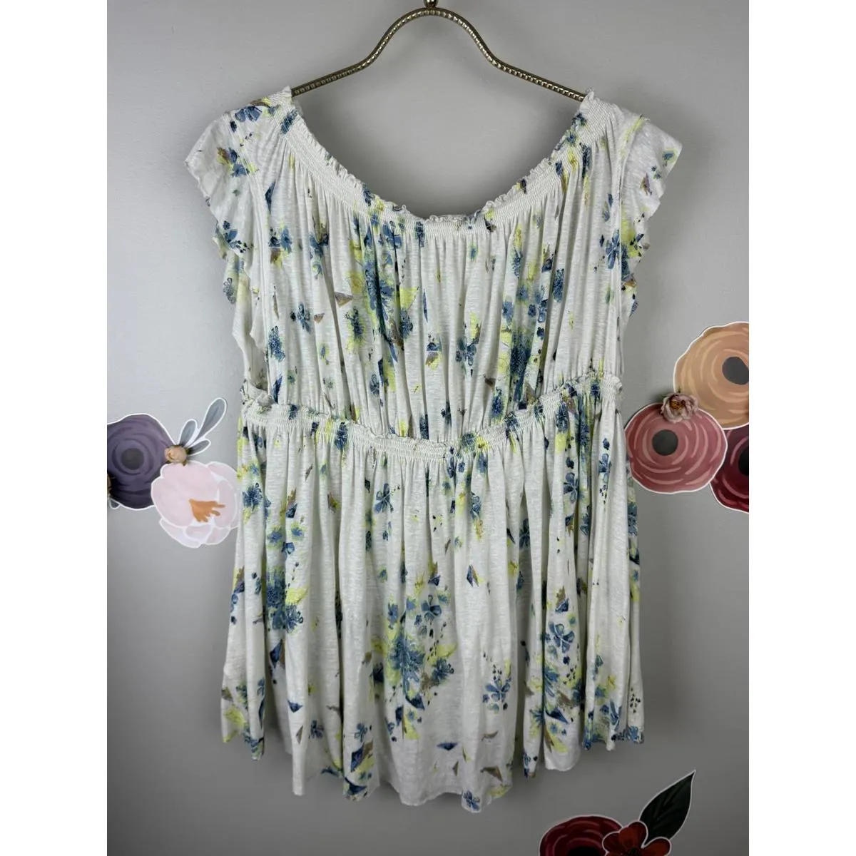 We The Free Ivory Chic Sam Off The Shoulder Top - Size - Medium - Image 2