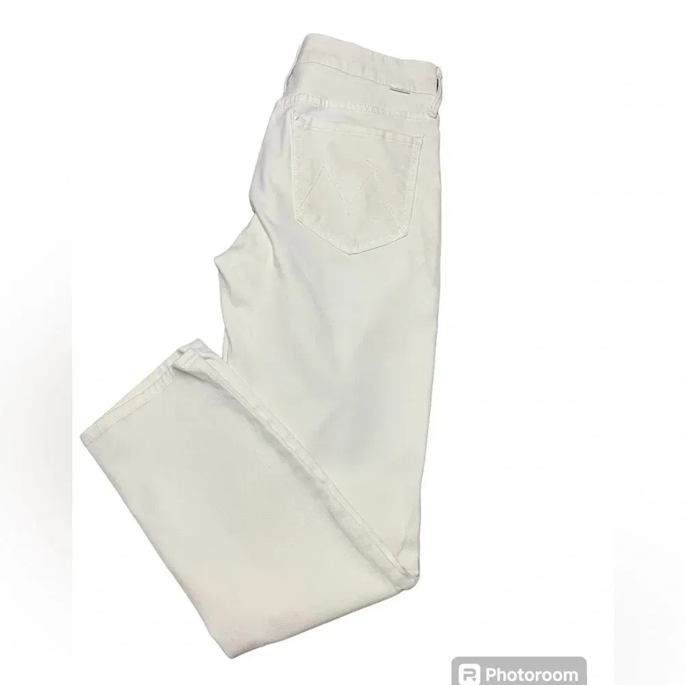 MOTHER The Looker Crop Jeans in Glass Slipper White Size 27 - Image 4