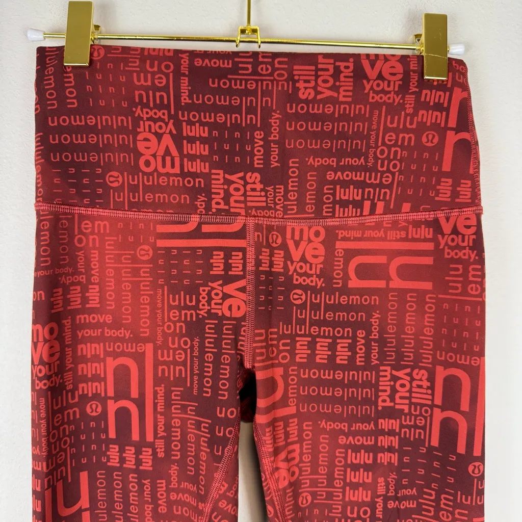 Lululemon Wunder Train High-Rise Crop 23" Lululemon Ombre Red Multi Size 6 - Image 5