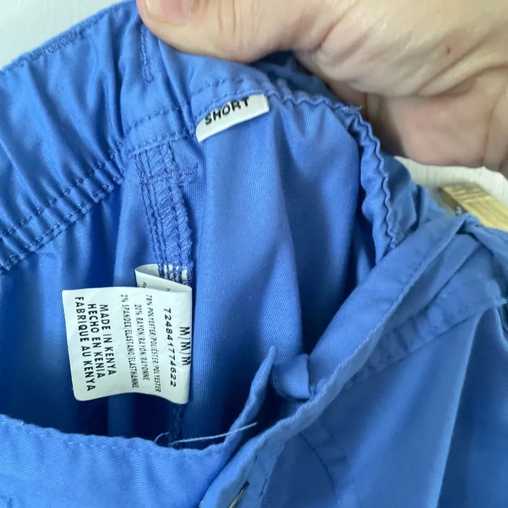 Blue Cargo Scrub Pants with Relaxed Fit - Image 2