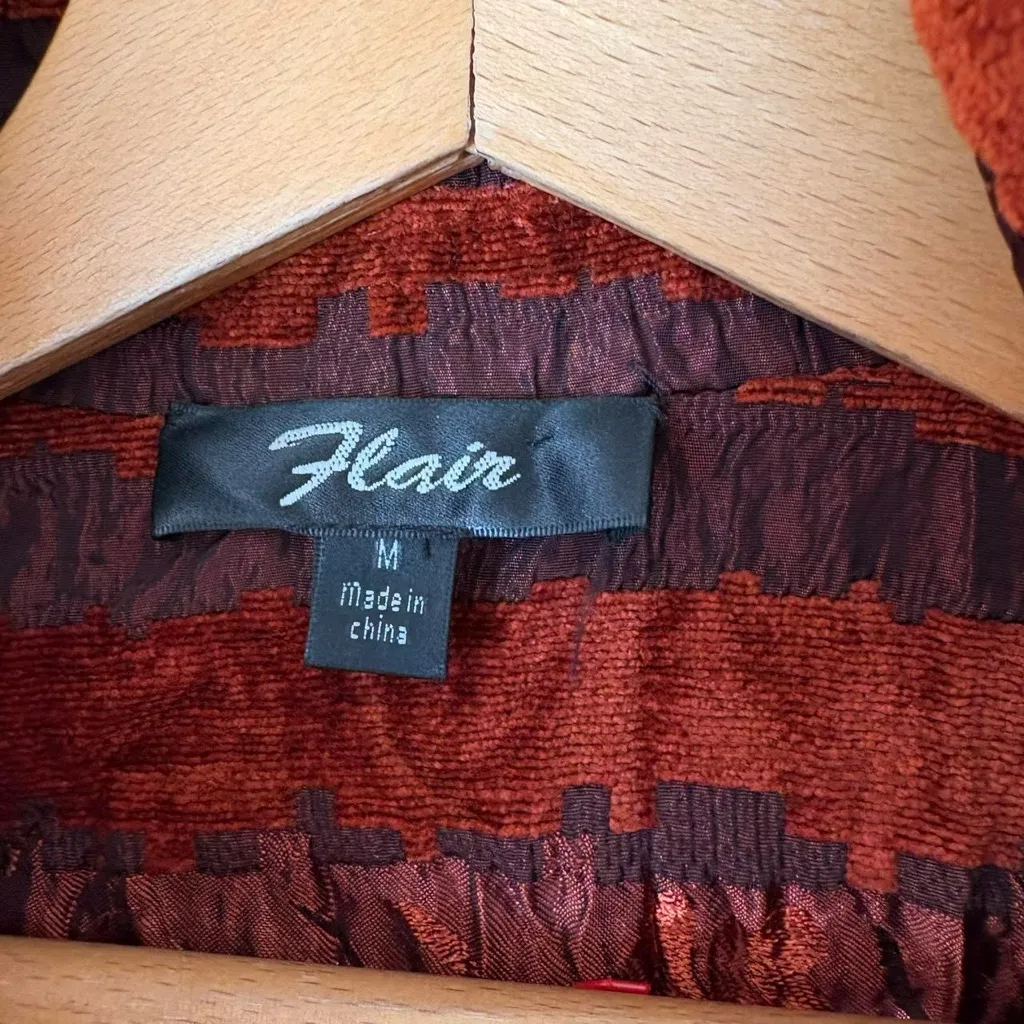 Vintage whimsigoth fairy grunge brown corset grommet long sleeve crinkle top M Size M - Image 6