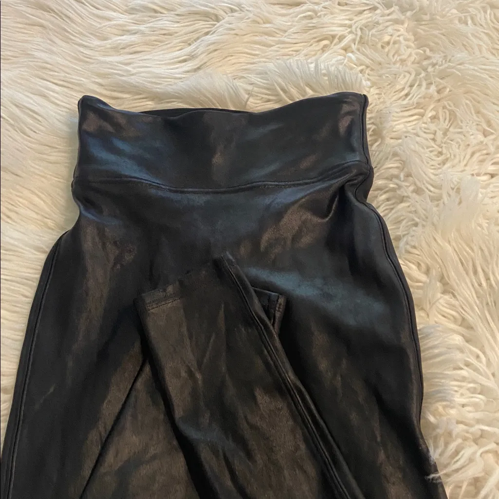 SPANX Black  High-Rise Leggings size XS BNWOT inseam 27” waist 20” elastic - Image 8