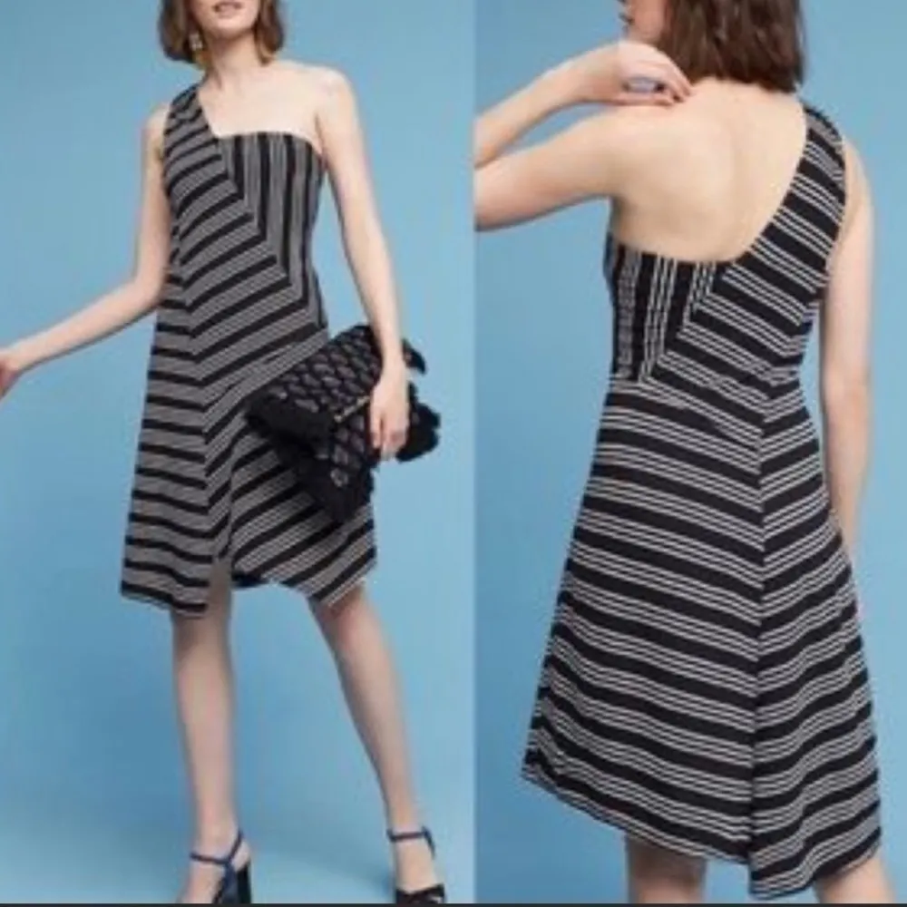 Anthropologie, Maeve - Striped One Shoulder Dress - XS - Image 2