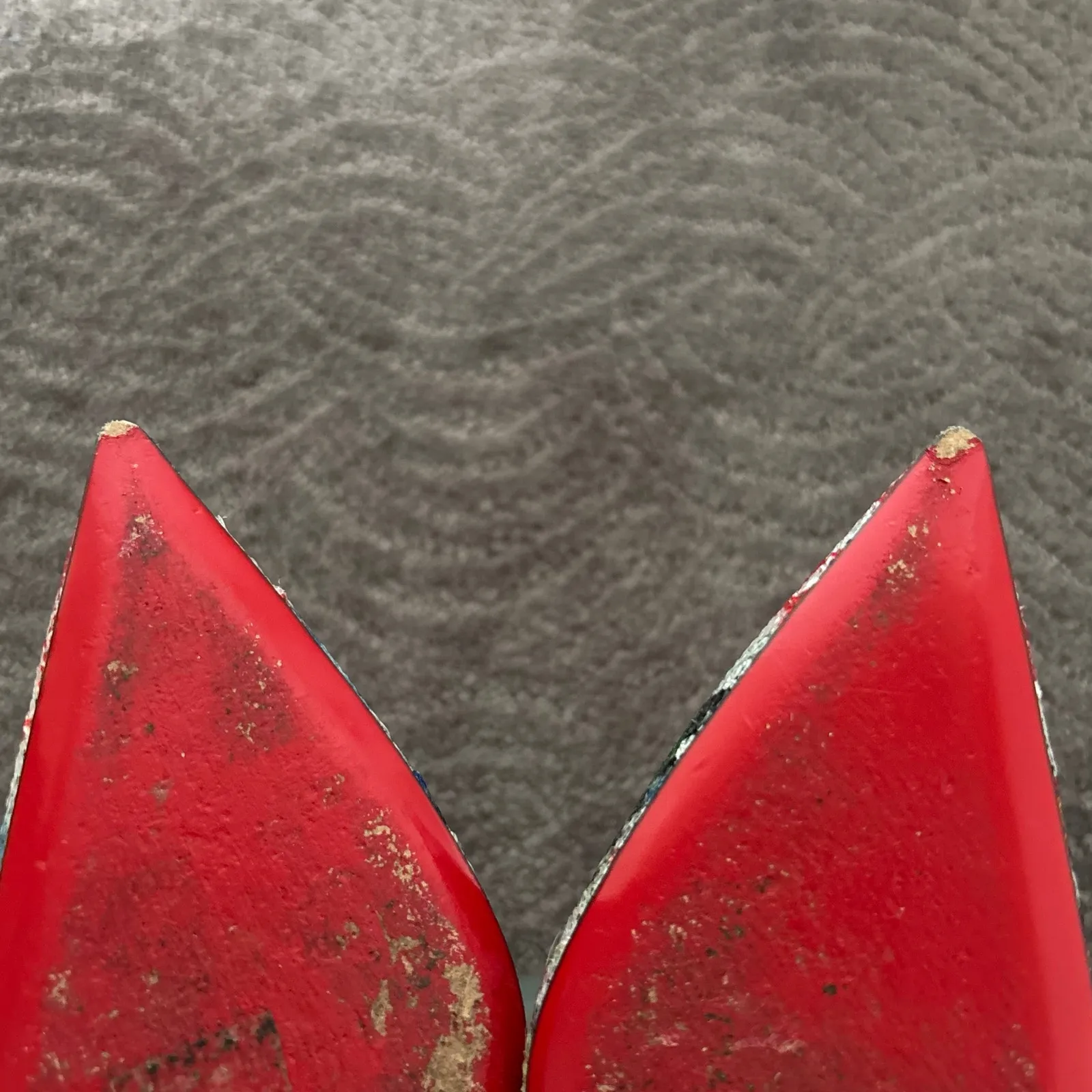 Christian Louboutin Decolette 554 100 Paillette Pump Sequin Multicolor Size 37.5 - Image 14