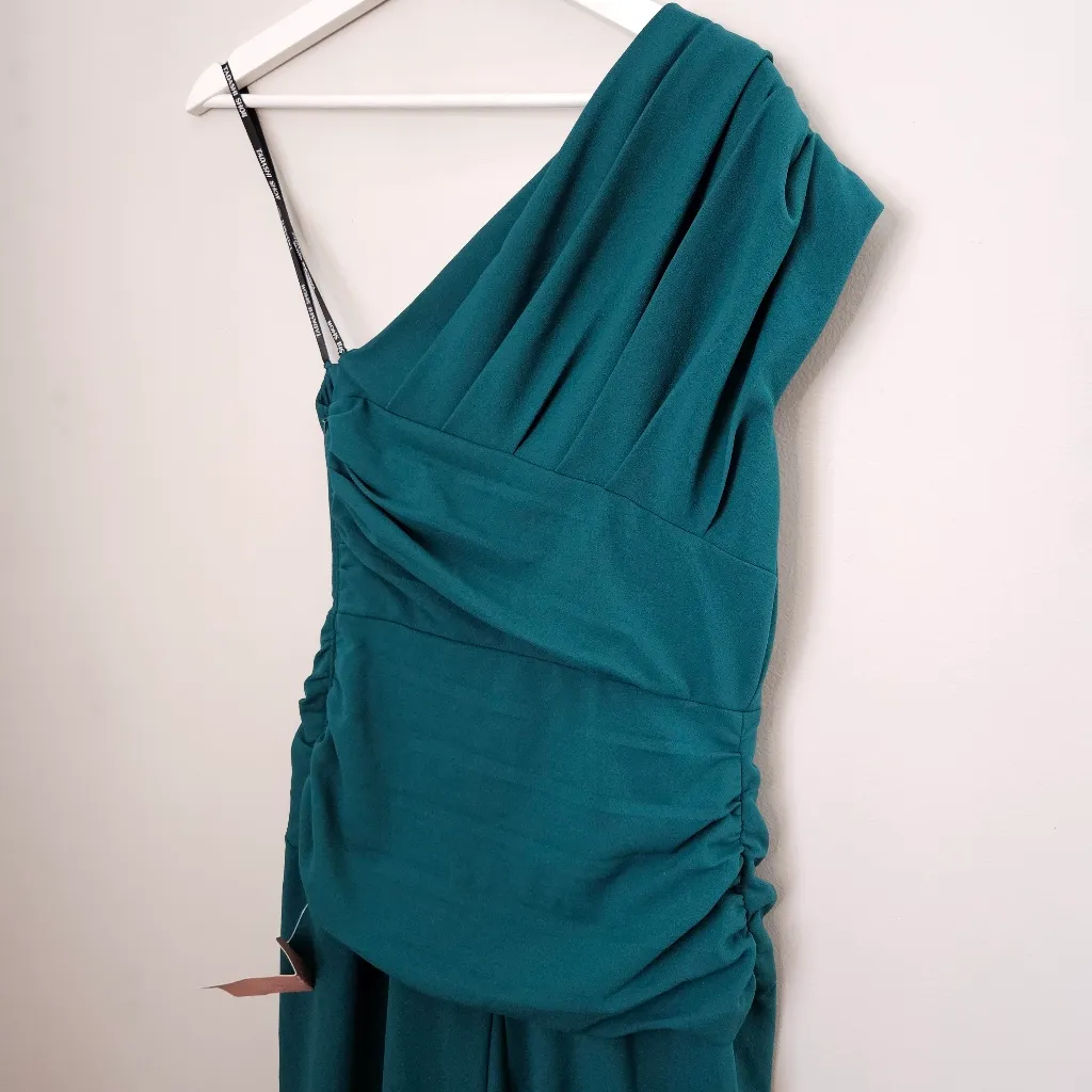 Tadashi Shoji Erhi One-Shoulder Gown Malac Formal Wedding Guest Twist Front Maxi - Image 8