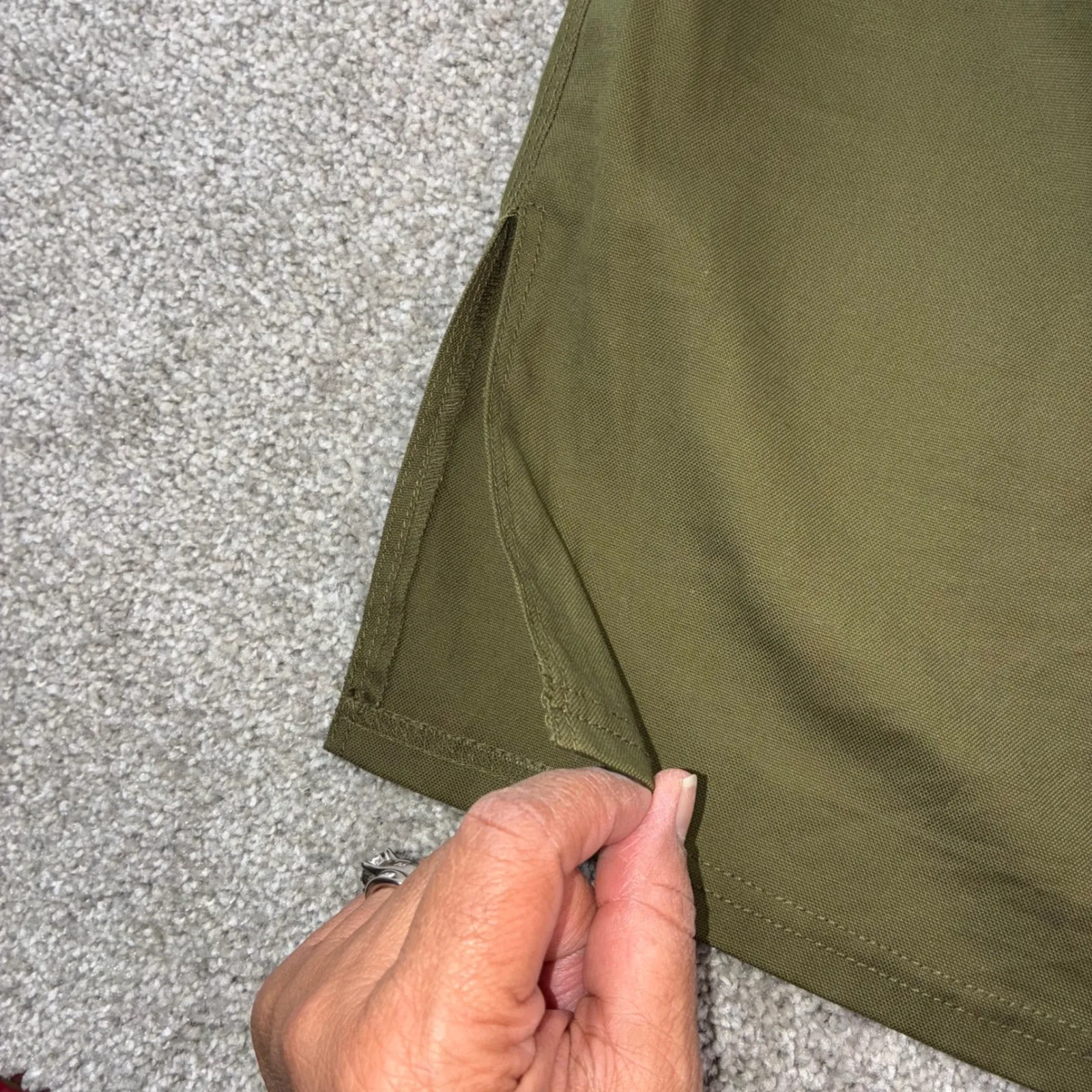 Lane Bryant Glamour Womens‎ Plus Size 28 Olive Green Utility A-Line Mini Skirt - Image 8