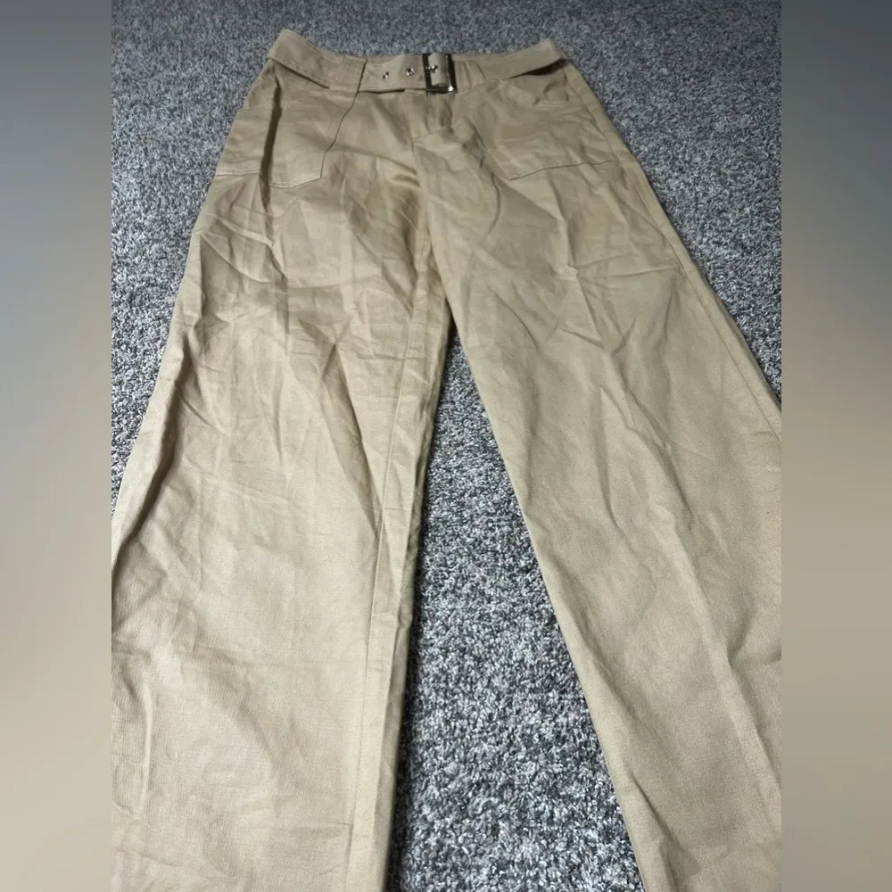 Princess Polly wide leg belted trouser pants size 4 - Image 2