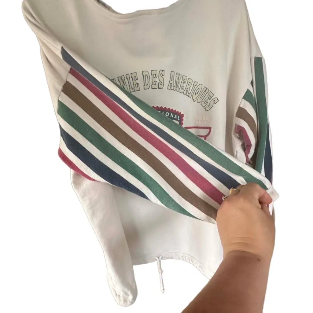 Vintage 1990s USA Made Graphic Long Sleeve Top Boxy Fit Size L Size L - Image 3