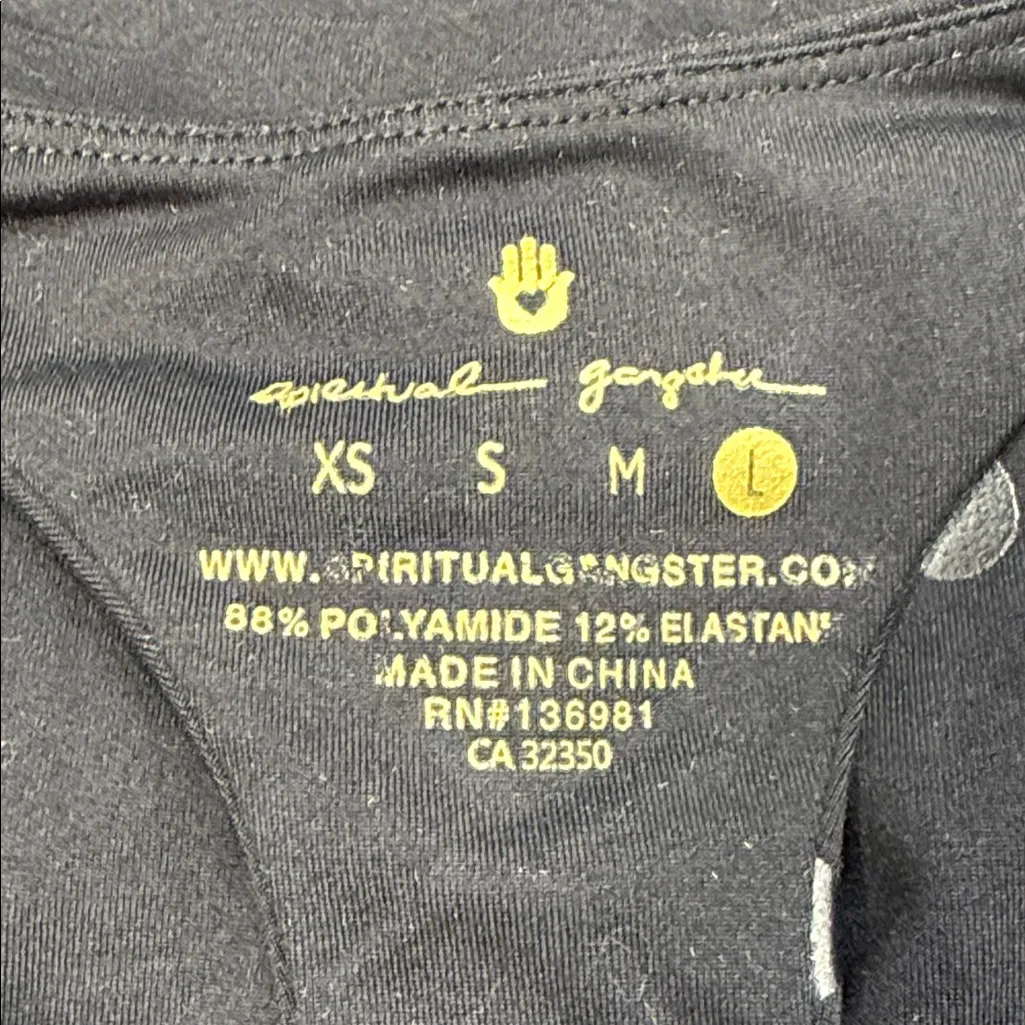 Spiritual Gangster Black Heart Patterned Sports Bra Size Large - Image 7